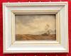 Nicklas, 'Heuernte' : Oberschwäbische Landschaft mit knorrigem Baum und Bauer be