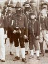 Saulgau, Personengruppe der Saulgauer Fasnet 1896 : rückseitig bezeichnet 'Franz