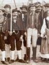 Saulgau, Personengruppe der Saulgauer Fasnet 1896 : rückseitig bezeichnet 'Franz