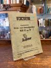 Fahr, Fahr Gras- und Getreidemäher KD 2 und 4 : Ersatzteilliste und Gebrauchsanw
